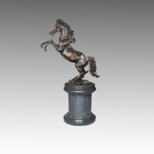 Animal Bronze Garden Sculpture Horse Jumping Brass Statue Tpal-195